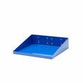 Triton Products 12 In. W x 10 In. D Blue Epoxy Coated LocBoard Steel Shelf with 6 Holes for Garment Hangers 56120-BLU